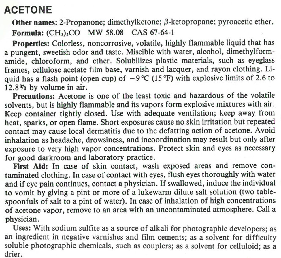 PLI Acetone