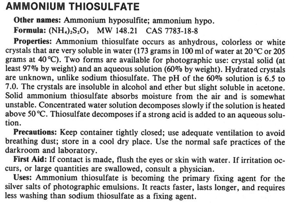 PLI Ammonium Thiosulfate
