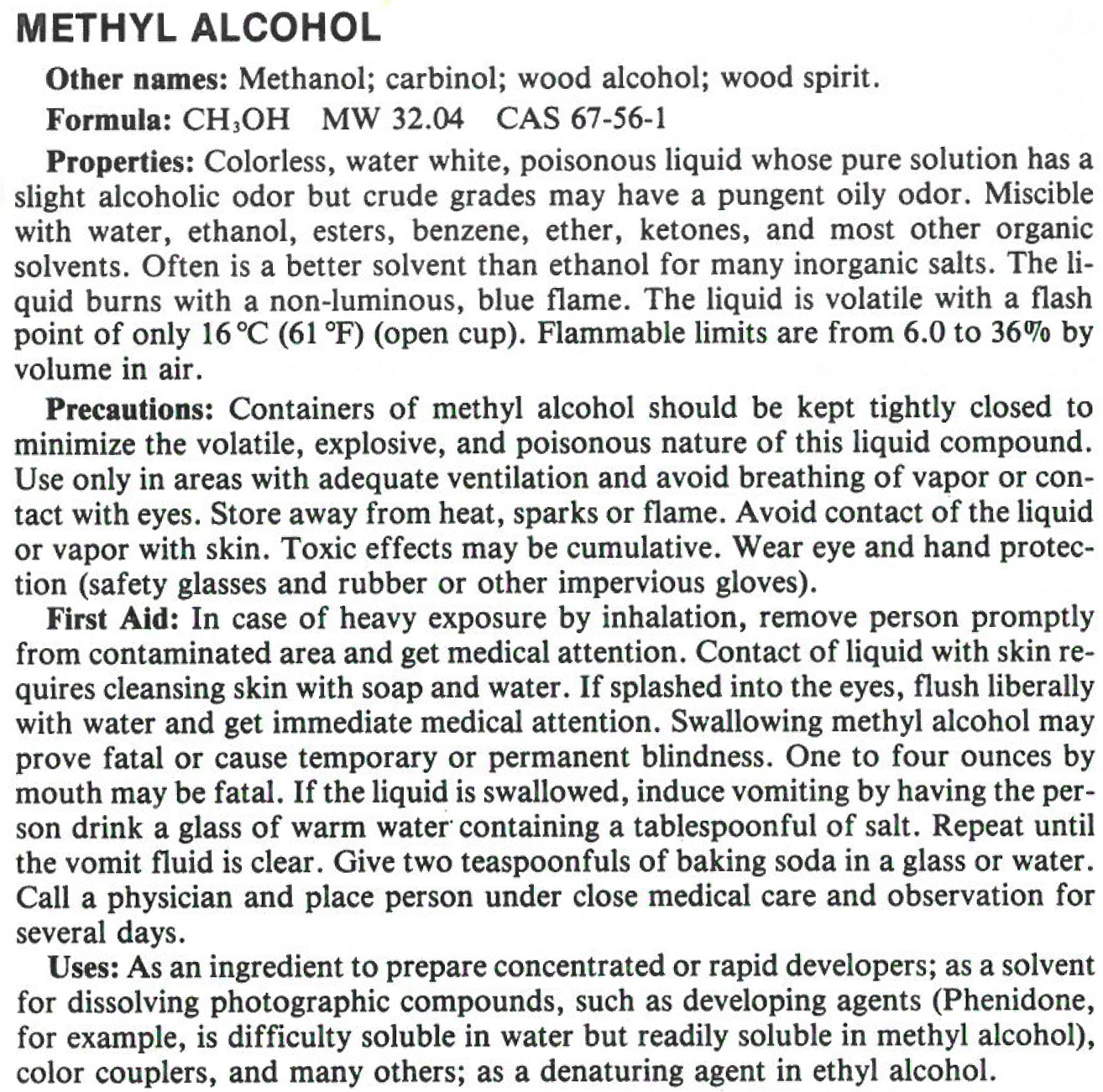 PLI Methanol