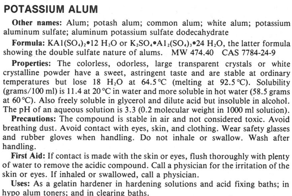 PLI Potassium Alum