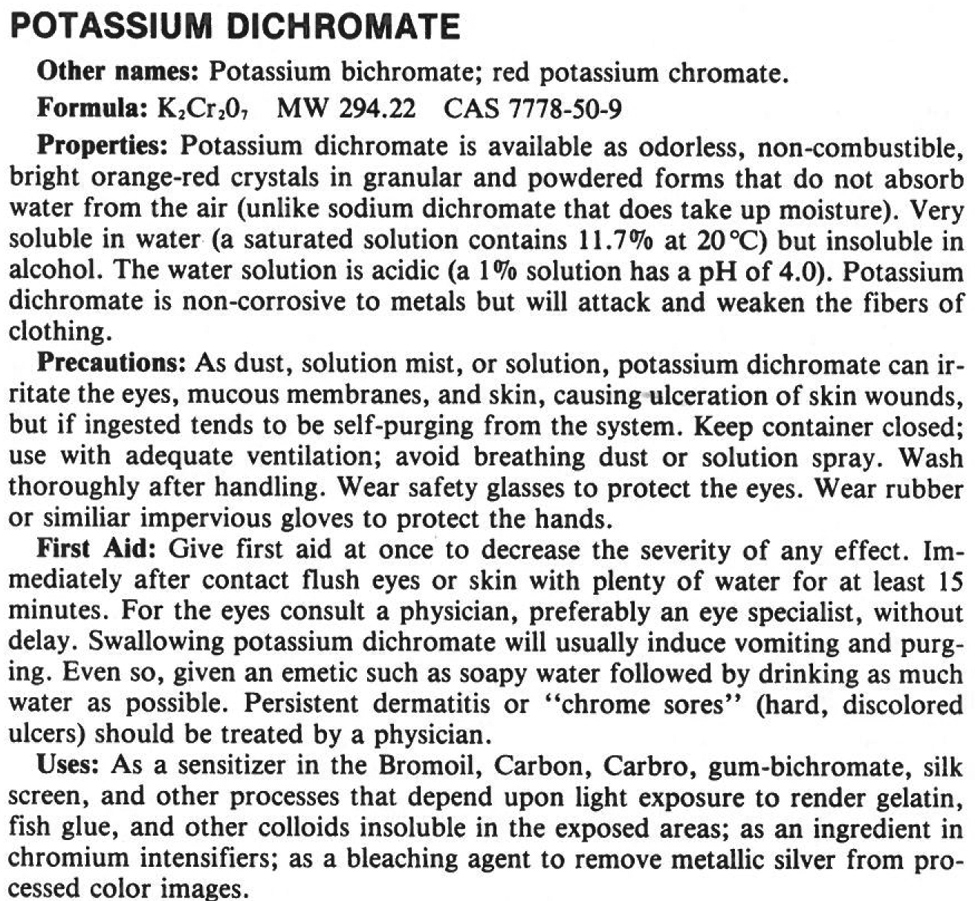 PLI Potassium Dichromate