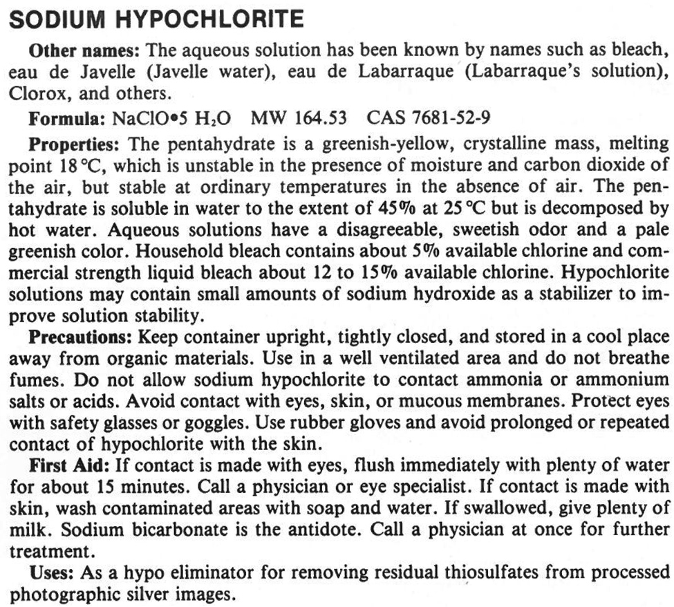 PLI Sodium Hypochlorite