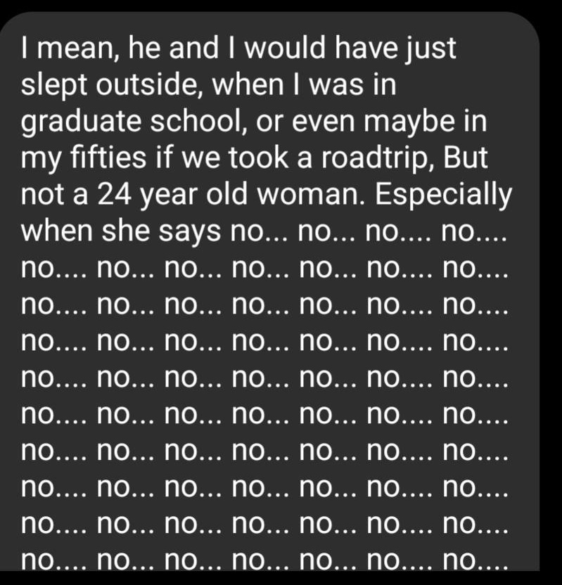 N O means no!